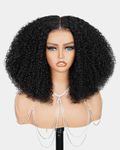 MEGALOOK 220% Special Curly Wave Wigs Salon-Quality Ready to Go Glueless Wigs Human Hair 6×6 Pre Cut HD Lace Front Wigs Human Hair Real Pre plucked Bleached Tiny Knots Wig 16 Inch