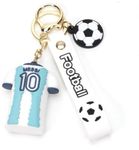 Messi blue jersey 3D rubber Keychain with strap | Messi Keychain | Football Keychain | Lionel Messi Keychain