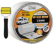 Ziollo RV Flex Repair Tape - Roof Seam Tape to Seal and Waterproof, Bond to EPDM Rubber with Butyl Sealant, Seal Vents and Skylights on Motorhomes, Trailers, Campers (White, 4-inch x 50 Foot Roll)