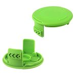 Thten Trimmer Replacement Spools Cap Covers Compatible with Greenworks 21332 21342 24 Volt 40V 80V Cordless Weed Eater with 3411546A-6 Cap Covers Parts Auto-Feed String Edger 16ft 0.065" 29252 2 Pack