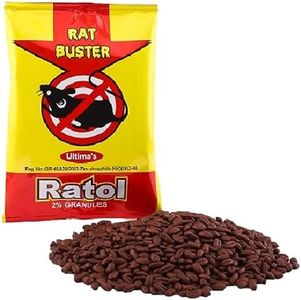 Ultima's Ratol - Rat Buster | Recommended for Mouse Control of Rodents/Mice/Rats | Pre-Baited | Easy to use | A++ Grade, 50g (pack of 10)