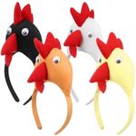 AOKWAWALIY 4pcs Chicken Headband Headgear Hen Hair Band Crazy Headband Costumes Makeup Chicken Headbands Baby Bonnets Festival Headdress