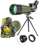 Gosky Updated Newest Spotting Scope - BAK4 Angled Scope for Target Shooting Hunting Bird Watching Wildlife Scenery（Camere adapter compatible with Nikon）