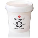 Renapur Leather Balsam, Natural Balm, Conditioner and Restorer (1 Litre Bucket + 4 Applicator Sponges) — Protector for Smooth and Semi-Aniline Leather Sofas, Car Interiors, Saddlery & Tack (Original)