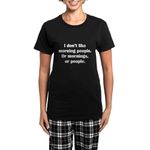 CafePress I Don't Like Morning People Women's Dark Pajamas Womens Novelty Cotton Pyjama Set, Comfortable PJ Sleepwear