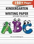 Kindergarten writing paper with lin