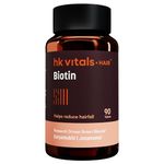 HealthKart hk vitals Biotin (90 Tablets) | Supplement for Hair Growth, Strong Hair and Glowing Skin, Fights Nail Brittleness