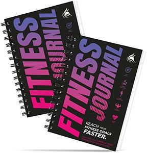 Clever Fox Fitness Journal Workout Log Book Bundle – 2 Daily Fitness Planners – Workout Journal for Women and Men – Spiral-Bound, Thick Pages, A5 (2 x Pink & Dark Purple)