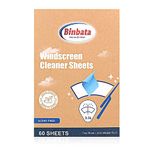 Binbata Eco Windshield Washer Fluid, 60 Sheets Makes 60 Gallons, Effectively Remove Mud, Oil, Bird Droppings, Insect Carcasses, Tree Gum, etc. No Plastic Biodegradable Car Window & Glass Cleaner