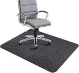 Office Chair Floor Mat for Rolling Chairs, Rectangular Desk Chair Mat for Wooden Floor Protection, Anti-Slip Fabric Surface with Rubber Backing, Dark Grey