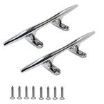 SHENGHUISS 2 Pack Boat Dock Cleat 6 inch Boat Cleat Open Base Marine Heavy Duty Stainless Steel 316 with Screws