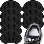 Heel Cushion Pads, 8 Pcs Mesh Self-Adhesive Heel Cushion Inserts for Back of Heel, Heel Grips Pads Prevent Shoes Too Big for Women Men, Black