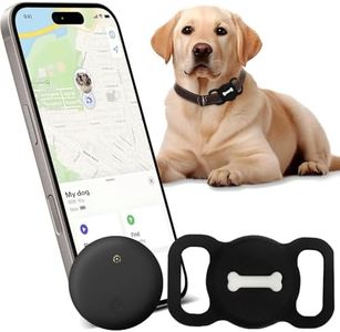 Pet Tracker for iPhone(iOS Only), Bluetooth Item Finder Works with Apple Find My, Pet Location Tracker with Collar Holder, IP68 Waterproof, Replaceable Battery for Pets/Luggage and More 1-Pack