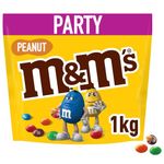 M&M's Peanut Chocolate Party Bulk Bag, Chocolate Gift, Ideal For Halloween, 1kg (Packaging may vary)