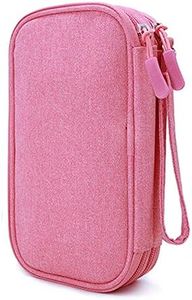 eYistar Diabetic Supplies Travel Case Organizer for Test Strips, Lancets, Needles, Lancing Device, Glucose Meter, Alcohol Wipes, Insulin Pens, Syringes, Diabetes Testing Kit Storage Bag (Pink)