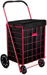 Handy Laundry Shopping Cart Liner, 18" X 15" X 24", Square Bottom, Fits Standard Shopping Cart, Cover and Adjustable Straps for Easy Secure Attachment, Made from Waterproof Material, Black