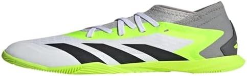 adidas Unisex ACCURACY.3 Football Boots Indoor Sneaker, FTWR WHITE/CORE BLACK/LUCID LEMON, 11.5 Big Kid US