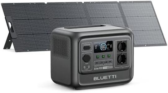 BLUETTI Tragbare Power Station Elite 100 V2 mit 200W Solarpanel, 1024Wh LiFePO4 Solar Generator mit 2 1800W AC Ausgängen, 35% kleiner, Ideal für Camping, Stromausfälle und Wohnmobil