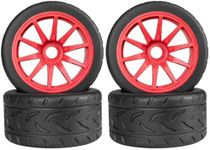 On Road Tire Tyre 17mm Wheel Rims for Arrma 1/7 Infraction Limitless Felony FS Racing Model GT RC Car Upgrade On Road Tyre 4Pcs One Set(4 Big)