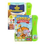 Kiddale Pack of 2 Musical Interactive Children Sound Books: My Home to Neighbourhood & Trip to Zoo|Gift for 3+ Years Baby|E Learning Book|Smart Intelligent Activity Books|Nursery Rhymes|Talking Book