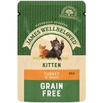 James Wellbeloved Kitten Grain-Free Turkey in Gravy 12 Pouches, Hypoallergenic Wet Cat Food, Pack of 1 (12x85 g)