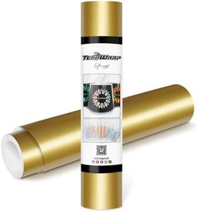 TECKWRAP Gold Adhesive Vinyl Glossy Gold Vinyl Wrap Matte Gold Vinyl Permanent 12" x 10ft, Glossy Gold