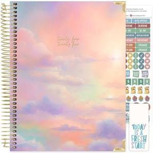 HARDCOVER bloom daily planners 2024-2025 (8.5" x 11") Academic Year Day Planner (July 2024 - July 2025) - Passion/Goal Organizer - Monthly & Weekly Inspirational Agenda Book - Cotton Candy Clouds