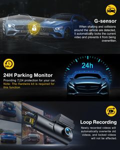 GKU 4K Dual Dash Cam with WiFi and GPS – Front and Rear Camera