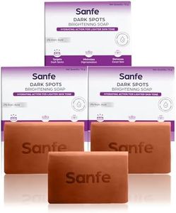 Sanfe Soaps Kojic Acid Soap for Bath | Detan Soap | Dark Spots Brightening & Pigmentation Removal | Skin Whitening Soap Bar | Tanning Removal Soap for Men & Women | 75g | Pack of 3