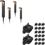 EDISHINE Low Voltage Pathway Lights Wired + 20-Pack Low Voltage Wire Connector