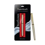 Paperkraft Beethoven- Blue Ceramic Roller Ball Pen (Pack of 1) | Classy Chrome & Gold tone finish|Premium Gifting Products|Ideal for Professionals|Official meeting essentials