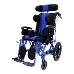 MobilityKart Aluminum CP Cerebral Palsy Wheelchair High-Back Reclining, Detachable Armrest & Elevating Legrest Multi Functional Chair