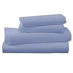 Bluemoon Homes 800 Thread Count 100% Egyptian Cotton Sheets - Extra Long-Staple Cotton Full Sheets, Fits Mattress Upto 18'' Deep Pocket, Sateen Weave, Soft Cotton 4 Piece Sheets Set(Full, Medium Blue)