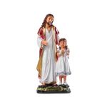 Newven Jesus and Girl Statues First Holy Communion Gifts for Girls Christian Home Decor Birth Day Gift God Idol Showpiece for Table Wall Figurine House Warming, Multicolour, 9x6x20 Cm