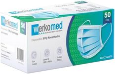 Werkomed Disposable 3 Ply Blue Face Masks 50 Pack - ARTG 340970