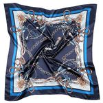 DRESHOW Large Square Satin Headscarves Hair Scarves Silk Accessories Classic Patterned Squares Beach Bandanas for Women