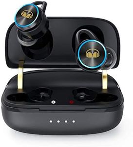 Monster Clarity 101Plus AirLinks Wireless Earbuds, Bluetooth 5.0 in-Ear Headphones with Charging Case, Stereo Earphones Deep Bass Sound, Built-in Mic, Clear Call, Water Resistant Design for Sports.