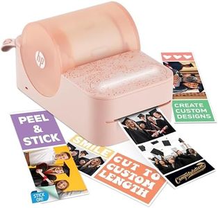 HP Sprocket Panorama Instant Portable Colour Label and Photo Printer (Pink) Personalise 2 x 0.5 to 9 inch Prints on Paper with self-Adhesive zinc Backing