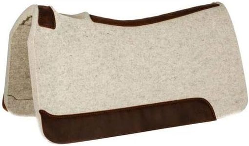 5 Star Equine "The All Around Full Skirt Western Saddle Pad Size 30x30 and 1/2" Thickness Natural Color_AB