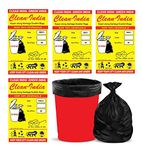 Clean India-Garbage Bags (Medium) Size 48 X 56 Cm | 4 Packs (120 Bags)| Black Dustbin Bags Medium For Home Waste Bag Premium, Plastic - 120 Count