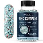 Zinc 30mg + Copper Supplement | Highly Absorbable Microbeadlets | Zinc Bisglycinate & Orotate With 2mg Chelated Copper & Vitamin B6 | Zinc-Copper Balance & Immune Support | Vegan, Gluten-Free | 60 Ct.