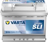 Varta Silver Dynamic D15 Car Battery, 563 400 061 , 12V, 63 Ah, 610 A