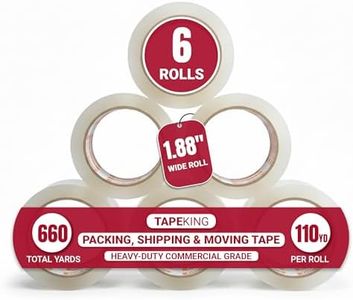 Tape King Clear Packing Tape - XL 110 Yards Per Roll (6 Rolls) - 1.88 Inch Wide Stronger & Thicker 2.7mil, Heavy Duty Adhesive Industrial Depot Tape for Moving Packaging Shipping, Office & Storage