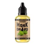Monk Drops - 100% Monkfruit Liquid Sweetener, Zero Glycemic, Zero Calories, Zero Sugar, No Added Water, Concentrated Monk Fruit (350 Servings), 1.5 Fl Oz (Pack of 1)