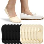 WISVOOO No Show Socks for Women Thin Ice Silk Non-Slip Loafers Footies Socks 2/4/6 Pairs