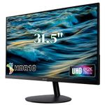 Acer SA322QK 31.5 Inch 4K UHD 3840 x 2160 Resolution VA Ultra Thin (7.2mm) Backlit LED LCD Monitor I Zero Frame Design I HDR 10 I AMD Free Sync I 2xHDMI, 1xDP I Stereo Speakers I Eye Care I Black