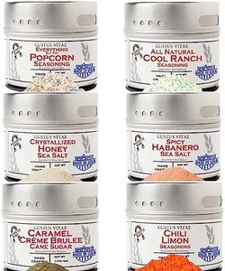 Ultimate Popcorn Seasoning Set - Six Pack | Authentic Small Batch Seasoning Mixes | 6 Gourmet All Natural Spice Blends - Popcorn Is Just The Beginning | Hand Packed, Non GMO | Sustainably Sourced, Made in USA | Artisanal Spice Blends, Marinades, and Rubs | Gustus Vitae | #891