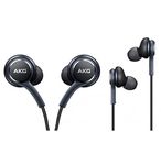 Official Samsung Galaxy S8 / S8+ Handsfree Headphones/Earphones - Tuned by AKG/Harman Kardon - Black (EO-IG955BSEGWW) - Bulk Packed, Frustration Free Packaging