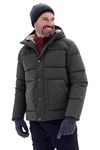 Mountain Warehouse Manta Mens Borg Lined Padded Jacket - Coat Khaki Large