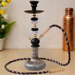 Kraftynation Glass Hookah Luster Russian Black Ring (16 Inches)